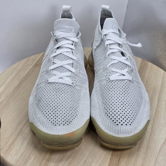 Size 11 - Nike Air VaporMax Flyknit 2 Pure Platinum Comfort Shoes Sneakers - Picture 4 of 9